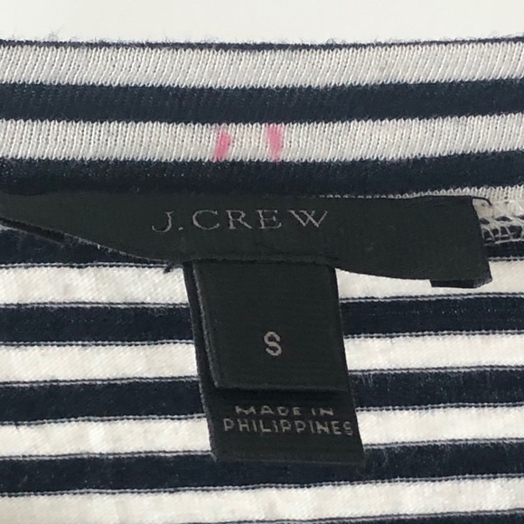 J. Crew Striped Top w/Lace Appliqué - Picture 3 of 6